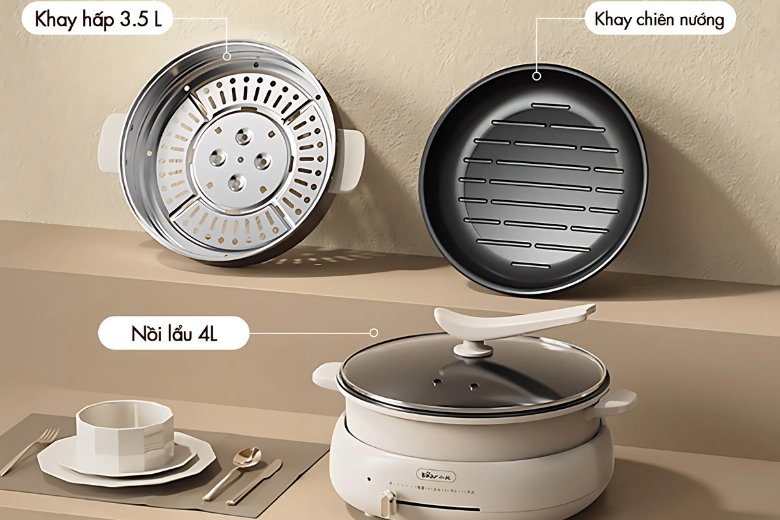 Nồi lẩu nướng đa năng BEAR DHG-C40W2