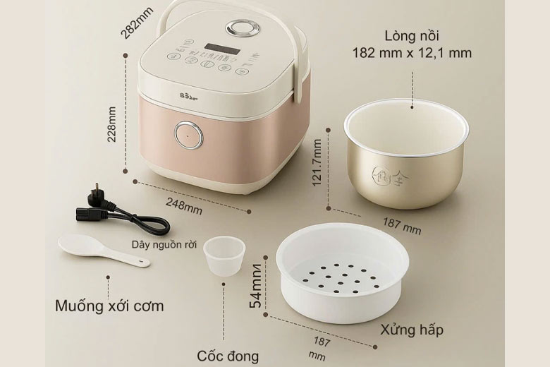 Nồi cơm điện 1L Bear RC-4H30S

